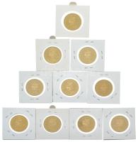 Lengyelország 2003-2012. 2Zl Cu-Zn-Al forgalmi emlékérmék, vegyes témákban (10xklf) T:AU,XF 
Poland...