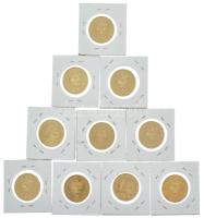 Lengyelország 2007-2013. 2Zl Cu-Zn-Al forgalmi emlékérmék, vegyes témákban (10xklf) T:AU,XF 
Poland...