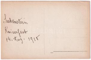 1910 Seebenstein, Kaiserfest, Hubertus Schank! XVIII., Kellereien der Steiermärkischen Sparkasse / W...