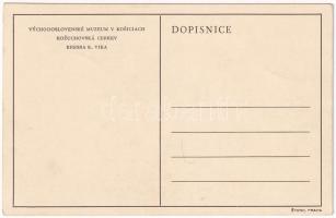 Körmös, Kozsuhócz, Kozuchovce; görögkeleti fatemplom. Rajz a kassai Kelet-szlovákiai Múzeumban / Koz...