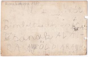 Rimakokova, Kokava nad Rimavicou; Takáts Géza üzlete, városháza és Fő utca az 1911. augusztus 3-i tű...