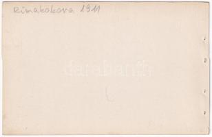 Rimakokova, Kokava nad Rimavicou; Templom előtti tér ahol Isten tisztelet tartatott az 1911. auguszt...