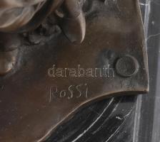 Leonardo? Rossi: Éneklő hölgyek, bronz, jelzéssel, anyagba nyomott párizsi öntési pecséttel, apró po...