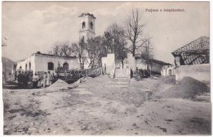 Rimakokova, Kokava nad Rimavicou; Feljárat a templomhoz, romok az 1911. augusztus 3-i tűzvész után / stairs to the church, ruins after the 1911 fire (non PC) (lyukak / pinholes)