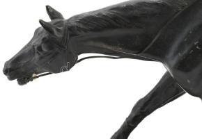 Ismeretlen művész: A derbi után (After the derby), bronzirozott fém, talapzaton, farka sérült, h: 45...