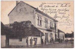 1923 Szinna, Snina (Eperjes, Presov); Obchodny dom Desidera Herskowitsa / üzlet / shop (fa)