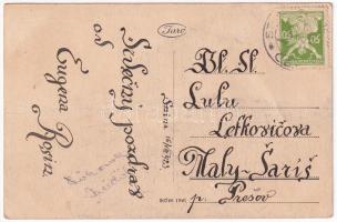 1923 Szinna, Snina (Eperjes, Presov); Obchodny dom Desidera Herskowitsa / üzlet / shop (fa)