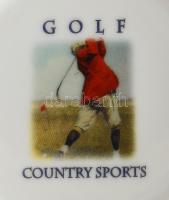 2 db golf feliratos porcelán bögre. Matricás, jelzett, hibátlan 11 cm