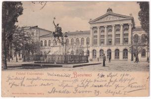 1900 Bucharest, Bukarest, Bucuresti, Bucuresci; Palatul Universitatii / university palace (EK)