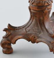 Asztali lámpa. Faragott fa. Burával 65 cm