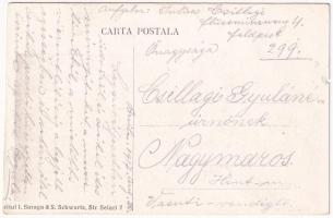 1917 Braila, Portul / Haffen / port, ships (kis szakadás / small tear)