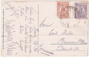 1924 Braila, Strada Regala / street, tram, market, shops (EK)