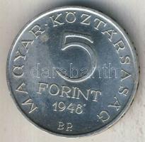 1948. 5Ft Ag "Petőfi" T:2
