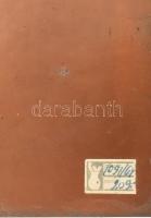 Iparművész, réz notesz tartó Buda középkori látképével. 21x14 cm