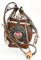 Csikóbőrös kulacs. Jó állapotban 27 cm