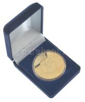 DN "Vác Város / Magyar Köztársaság" aranyozott fém emlékérem kapszulában, dísztokban (42,5...