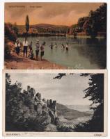 30 db RÉGI tájképes város képeslap vegyes minőségben / 30 pre-1945 landscape town-view postcards in mixed quality