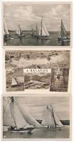 16 db RÉGI magyar képeslap a Balatonról / 16 pre-1945 Hungarian postcards from Lake Balaton