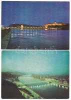 6 db modern magyar képeslap: Balaton és Budapest