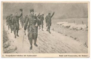 4 db RÉGI osztrák-magyar katonai képeslap / 4 pre-1945 K.u.k. military art postcards