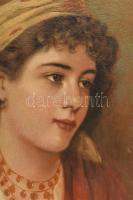 Horváth B jelzéssel, XX. sz. első fele: Vörös ajkú lány. Olaj, vászon. 60x49 cm