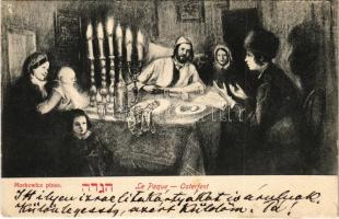 1906 Le Paque / Osterfest / Judaica art postcard. S. M. P. Kr. Deposé 1905-16. s: Markowicz (kis szakadások / small tears)