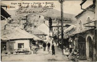 Mostar, street, shops (EK)