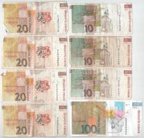 Szlovénia 1992. 100T (3x) + 20T (4x) + 100T T:F közte szép papír
Slovenia 1992. 100 Tolarjev (3x) +...