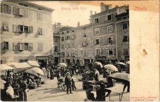 1933 Trento, Trient (Südtirol); Piazza delle Erbe, Farmacia, Caffee Commercio / fruit market, shop of Domenico Valentini and Cius Vittorio Suster pharmacy (EK)