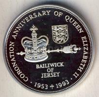 Jersey 1993. 2Ł Ag "II. Erzsébet koronázási évfordulója" T:PP