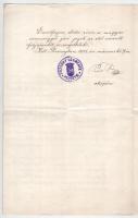 1913 Pozsony vármegye alispánja által kiadott nemességi bizonyságlevél