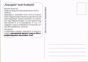2004 Kopogtató levél Erdélyből. Kolozsvár főtere március 15-i ünnepségkor - Szavazzunk igennel magya...