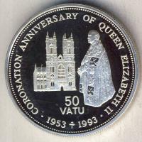 Vanuatu 1993. 50V Ag "II. Erzsébet koronázási évfordulója" T:PP