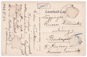 1928 Tárkány, Római katolikus templom, Fő utca, Petőcz József féle ház, Tóth Mihály vegyeskereskedés...