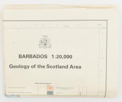1981 Barbados földtani térképe (Geology of the Scotland Area), 1:20 000, egészen apró lapszéli szakadásokkal