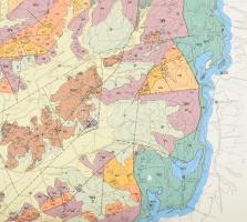 1981 Barbados földtani térképe (Geology of the Scotland Area), 1:20 000, egészen apró lapszéli szaka...