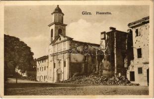 Gorizia, Görz, Gorica; Piazzutta / WWI ruins. Fot. Sophie Marega 1916. (fl)