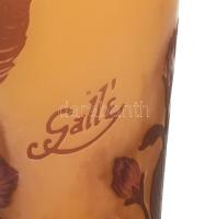 Gallé jelzéssel: Üveg díszváza, plasztikus virágmintával, jelzett, hibátlan, m: 55 cm
CSAK SZEMÉLYE...