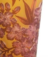 Gallé jelzéssel: Üveg díszváza, plasztikus virágmintával, jelzett, hibátlan, m: 55 cm
CSAK SZEMÉLYE...