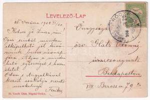 1908 Verőce (Nógrád), Berczeli villa a Kismarosi úttal. Vavrik Géza kiadása