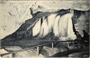 Dobsina, Dobschau; Dobsinai jégbarlang, belső. Fejér Endre kiadása / Eishöhle Dobsina / ice cave, interior