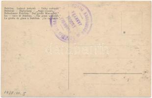 1928 Dobsina, Dobschau; Dobsinai jégbarlang, belső, Nagy vízesés / Eishöhle Dobsina / ice cave, inte...