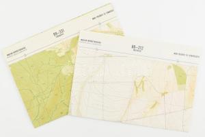 2 db térkép: 1987 Megyaszó és 1989 Erdőbénye topográfiai térképe, 1:10000