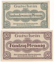 Németország / Weimari Köztársaság / Bielschowitz 1917. 25pf + 50pf T:AU
Germany / Weimar Republic /...