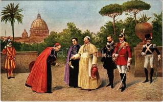 1924 S.S. Pio XI e la sua Corte nei Giardini Vaticani / Pope Pius XI and his Court in the Vatican Gardens