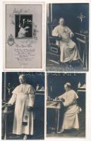 4 db RÉGI motívum képeslap pápákról / 4 pre-1945 motive postcards of popes