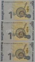 Azerbajdzsán 2020. 1M (3x) sorszámkövetők "A25146277 - A25146279" T:UNC 
Azerbaijan 2020....