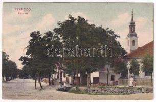 1913 Balatonszárszó, Szárszó; Fő utca, templom (EB)