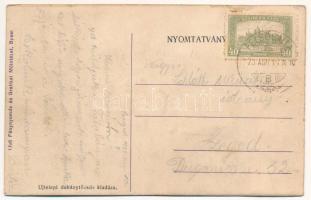 1923 Felsőgalla (Tatabánya), Mészégető Művek, iparvasút. Leporellolap belül Edison mozi, Mésztelepi ...