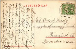 1907 Tatabánya, Gróf Eszterházy Ferenc akna + "WIEN-GYŐR-BUDAPEST 352." vasúti mozgóposta